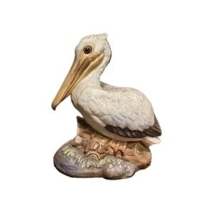 VTG Lefton Porcelain "White Pelican" #06357 Hand-Painted Sculptured Figurine
